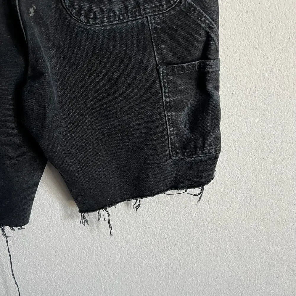 Carhartt faded black double knee work wear carpenter shorts